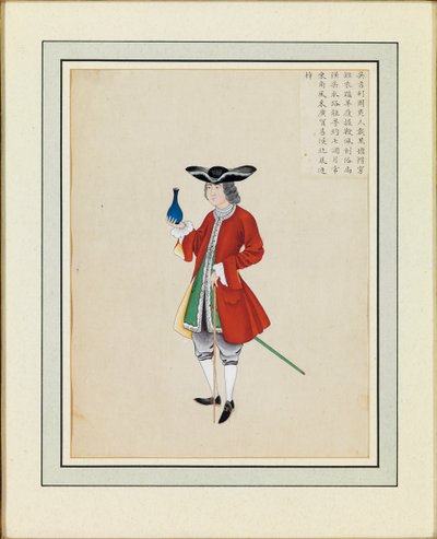 Portret van een buitenlander, ca. 1765 door Guanpeng Ding