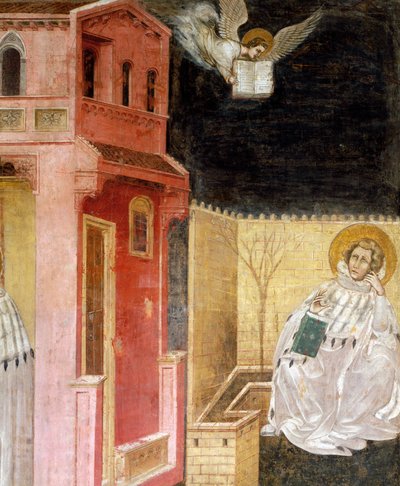 Verschijning van de engel (detail) door Guariento di Arpo