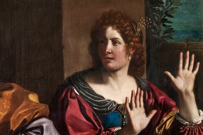 Amnon en Tamar (detail) door Guercino