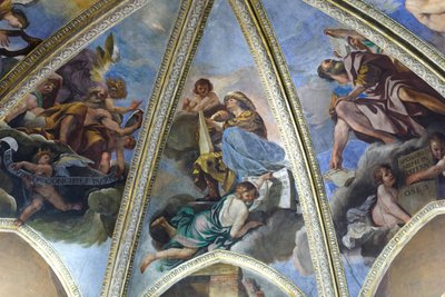 Fresco met de profeet Haggai of Aggeus door Guercino (1591-1666)