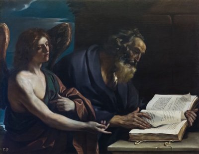 Sint Matteüs en de engel door Guercino (1591 1666)