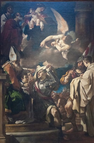 Sint Willem van Aquitanië ontvangt de pij door Guercino (1591 1666)