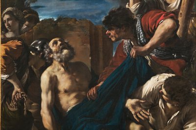Het martelaarschap van St. Peter (detail) door Guercino (1591 1666)