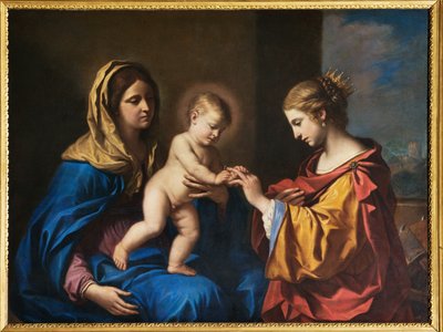 Mystiek huwelijk van Sint Catharina door Guercino