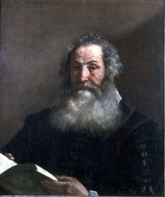 Portret van een oude man door Guercino