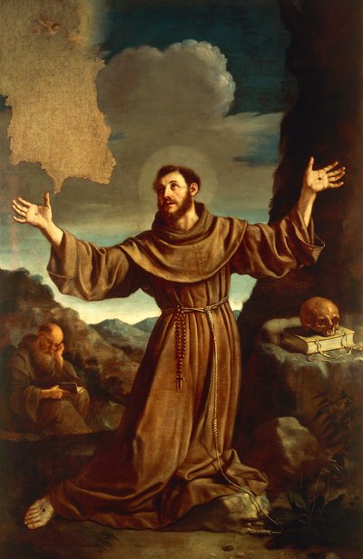 St. Franciscus van Assisi ontvangt de stigmata door Guercino