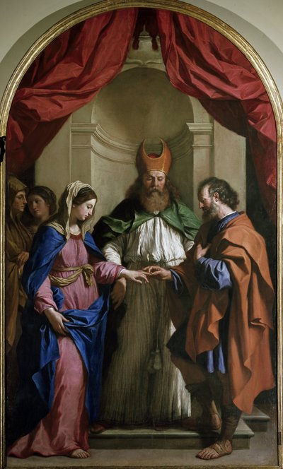 Het huwelijk van de Maagd door Guercino