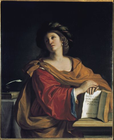 De Samische Sibylle (van Samos) door Guercino