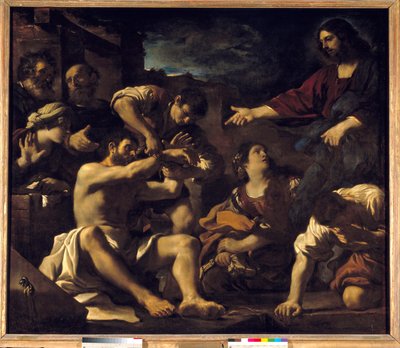De opstanding van Lazarus door Guercino