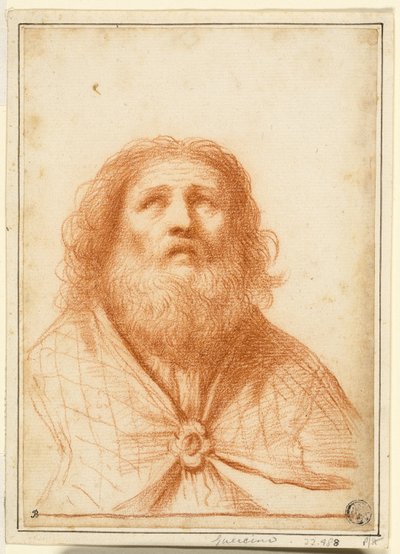 Borstbeeld van een Heilige of Hogepriester door Guercino