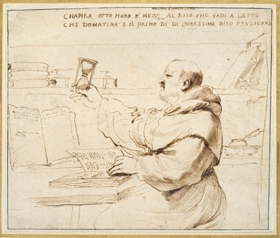 Karikatuur van Fra Bonaventura Bisi door Guercino