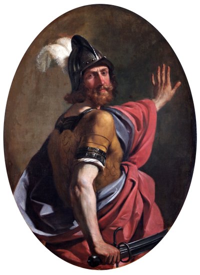 Mars als Krijger door Guercino