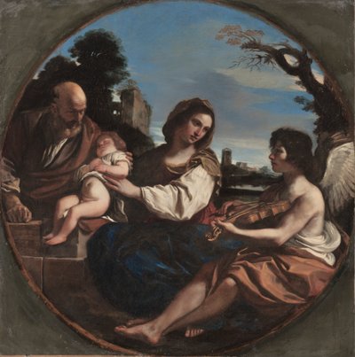 Rust tijdens de vlucht naar Egypte, 1624 door Guercino