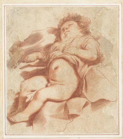 Studie van een slapend kind door Guercino
