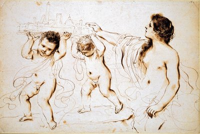 Het embleem van de stad Bologna, 1625-1629 door Guercino