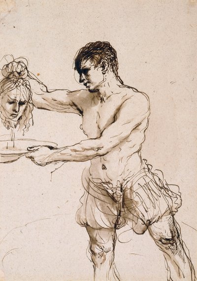 De Beul die het Hoofd van Johannes de Doper vasthoudt, ca. 1637 door Guercino