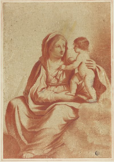 Maagd en kind door Guercino