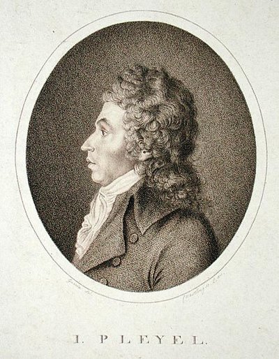 Ignaz Joseph Pleyel (1757-1831) gegraveerd door F.W. Nettling door Guerin (after)