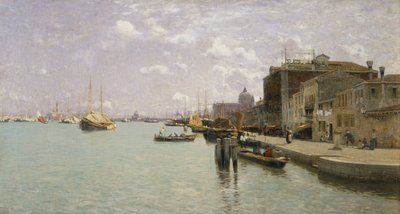 Ochtend op de Giudecca, Venetië door Guglielmo Ciardi