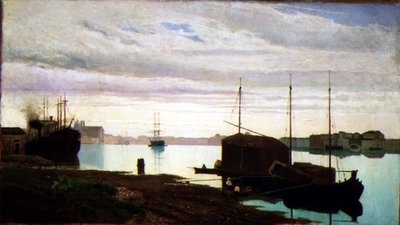 Het Giudecca-kanaal, Venetië door Guglielmo Ciardi