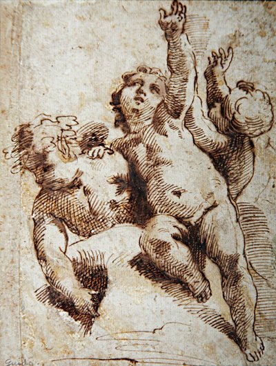 Cherubs, ca. 1620 door Guido (attr. to) Reni