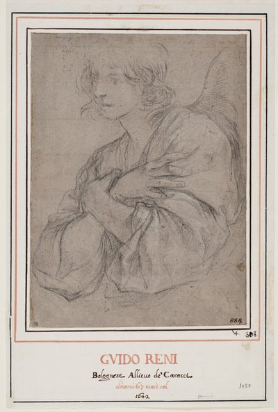 Een engel met gekruiste armen door Guido Reni
