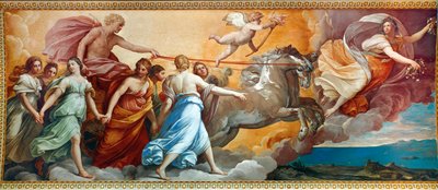 Aurora (schilderij op doek) door Guido Reni
