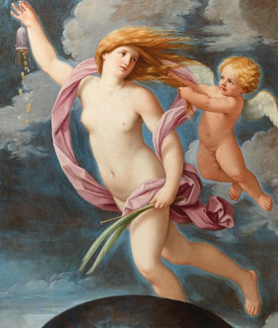 Fortuna met een beurs, ca 1636 door Guido Reni