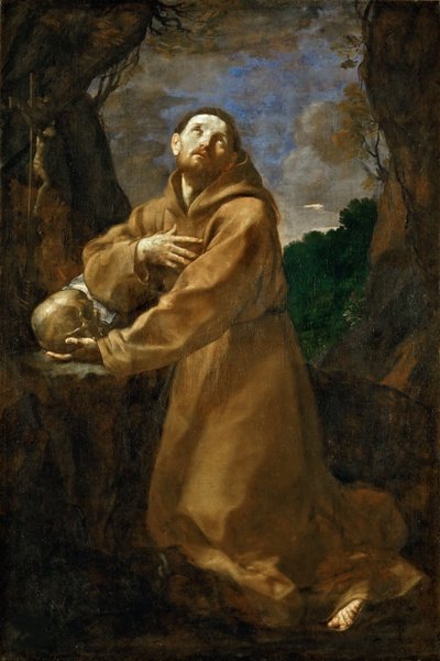 Sint Franciscus van Assisi in extase, ca. 1615 door Guido Reni