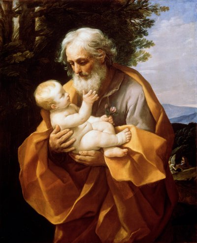 Sint Jozef met het Christuskind door Guido Reni
