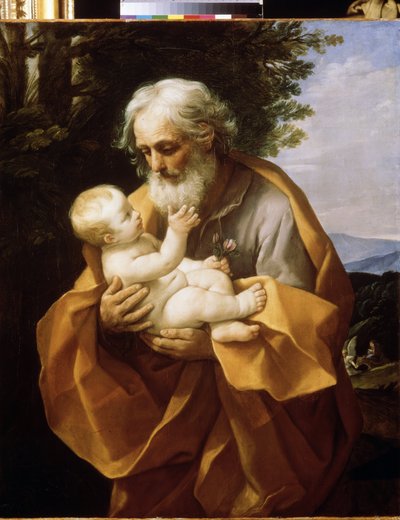 Sint Jozef met het Christuskind, c.1620 door Guido Reni