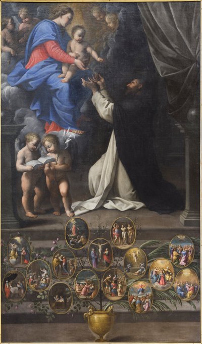 De koningin van de rozenkrans door Guido Reni