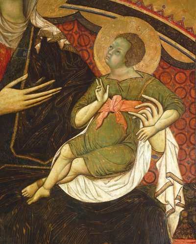 Het Kind Jezus (detail) door Guido da Siena