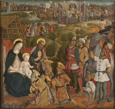 De aanbidding der wijzen door Guidoccio di Giovanno Cozzarelli