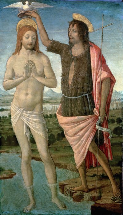 De Doop van Christus, 1486 door Guidoccio di Giovanno Cozzarelli