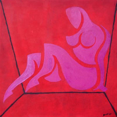 Studie voor figuur in kubieke ruimte, 2015 door Guilherme Pontes