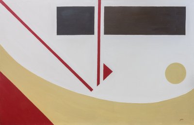 Suprematistische compositie van Urbino , 2017 (olieverf op doek) door Guilherme Pontes