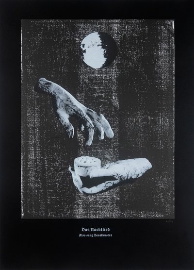 Het Nachtlied, Aldus sprak Zarathustra, 2024 (Houtsnede en Zeefdruk) door Guilherme Pontes