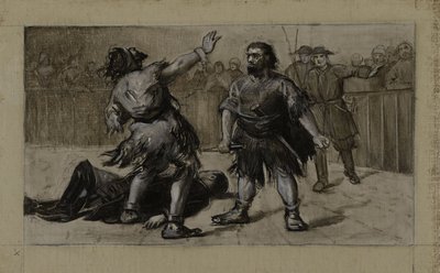 Han van IJsland aan het hof, ca. 1889 (olieverf op doek) door Guillaume Albert Demarest