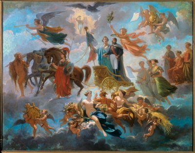 De apotheose van Napoleon III door Guillaume Alphonse Harang Cabasson