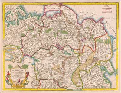 1766 kaart - Kaart van Tartarije getekend op basis van relaties door Guillaume Delisle