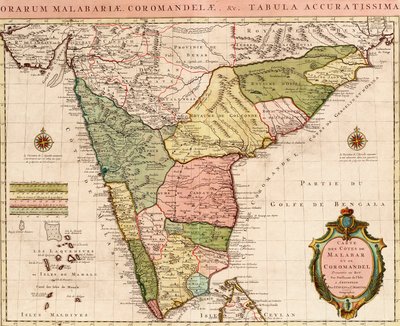 Kaart van de Indische Oceaan, circa 1722 door Guillaume Delisle