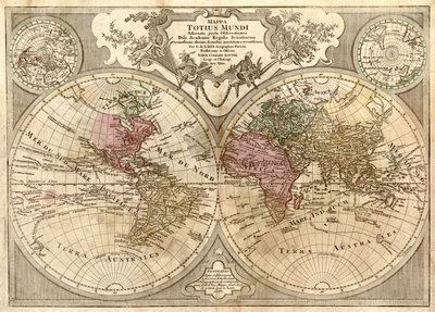 Mappa totius mundi - adornata juxta observationes dnn. academiae regalis scientiarum et nonnullorum aliorum secundum annotationes recentissimas LOC 2006627254 door Guillaume Delisle