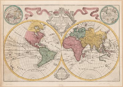 Mappa totius mundi - adornata juxta observationes dnn. academiae regalis scientiarum et nonnullorum aliorum secundum annotationes recentissimas LOC 2017585675 door Guillaume Delisle