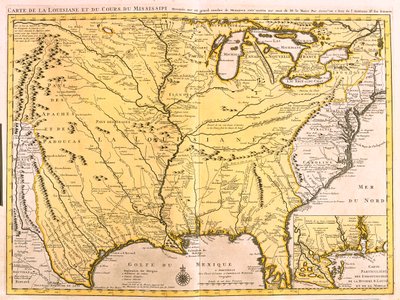 Montana, Noord-Dakota, Minnesota, Wisconsin, Michigan, New York, Wyoming, Zuid-Dakota, Nebraska, Iowa, Illinois, Indiana, Ohio, Pennsylvania, Colorado, Kansas, Missouri, Kentucky, West Virginia, Oklahoma, Arkansas, Tennessee, Texas, Louisiana, Mississippi door Guillaume Delisle