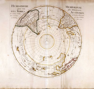 Zicht op de Zuidpool (Antarctische) pool Atlas door Guillaume Delisle (1675-1726), geograaf door Guillaume Delisle