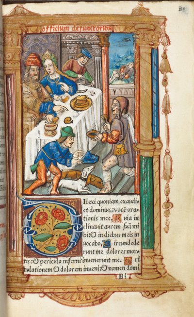 Getijdenboek (Gebruik van Rome): fol. 73r, Lazarus door Guillaume Le Rouge