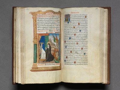 Gedrukt getijdenboek Gebruik van Rome: fol. 85r, Dominicaanse non, 1510 door Guillaume Le Rouge