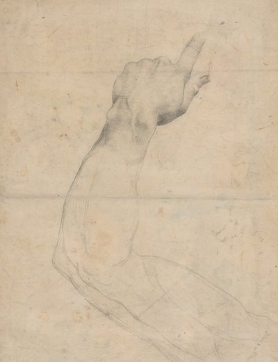 Studie van een arm [verso] door Guillaume Lethiere