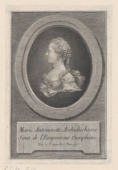 Marie Antoinette, Prinses, 1770 door Guillaume Phillipe Benoist